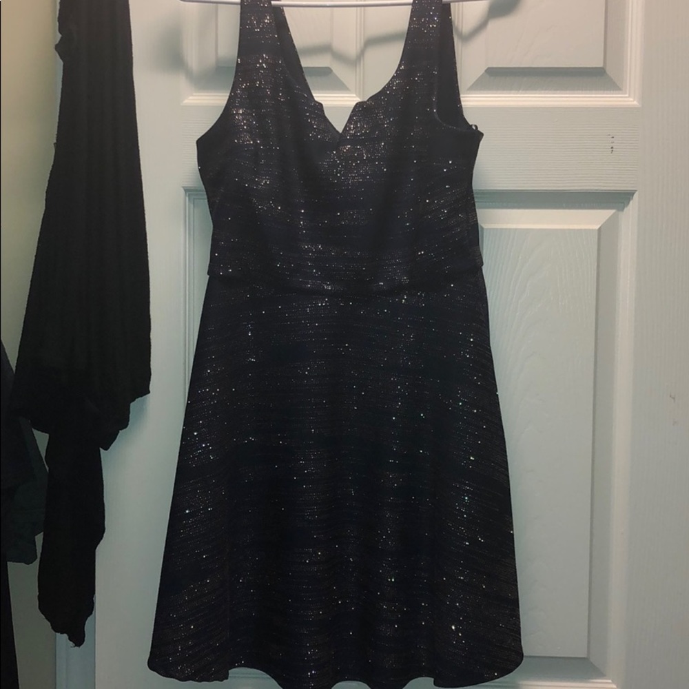 Navy glitter junior dress